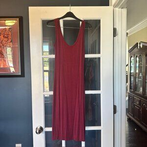 Women's Bodycon Tank Dress - Burgundy